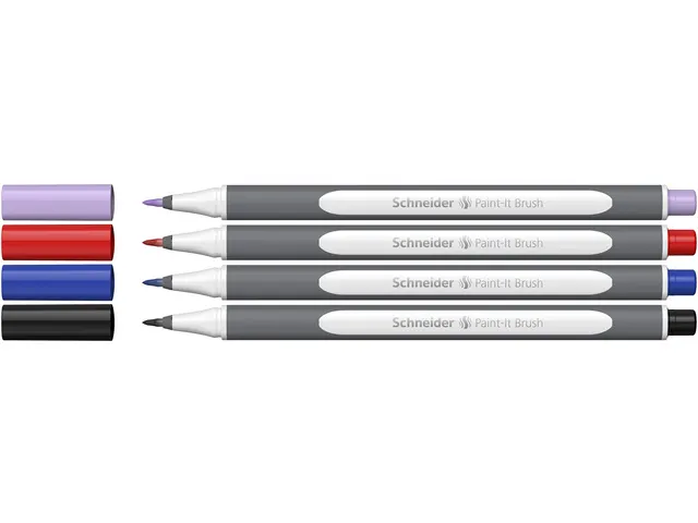 Brushpen Schneider Paint-It 070 4st. ass. kartonetui