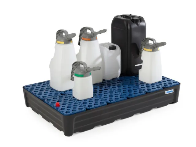 bac de rétention,p. bidons,vol. rétention 120l,HxlxP 180x1168x784mm