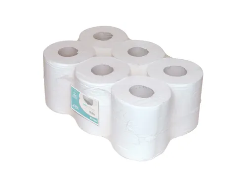 Midi Centerfeedrol 1-laags Cellulose 300 meter Folie a 6 Rol