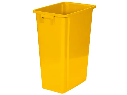 afvalverzamelaar,60l,HxBxD 580x320x460mm,romp PP geel,gesloten