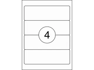 Etiket Rillstab 192x62mm Wit - 1