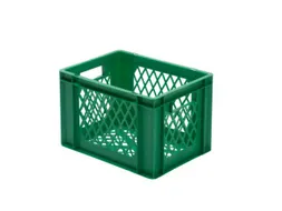 Euronorm-stapelbak 24l 270x400x300mm Wanden/bodem Opengewerkt Groen