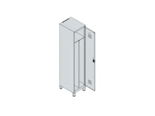 locker voor scheiding van kleding,HxBxD 1950x400x500mm,1vak - 3