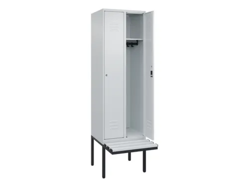 locker met bank,HxBxD 2120x600x815mm,2vak,vak B 300mm,cil.-slot
