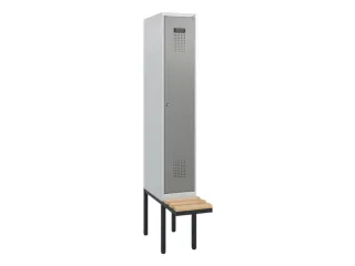 locker met bank,HxBxD 1950x300x815mm,1vak,vak B 300mm,cilinderslot - 2