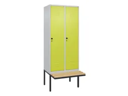 locker voor scheiding van kleding,HxBxD 2120x800x815mm,2vak