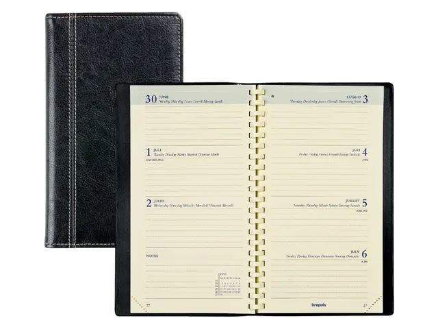 Agenda 2027 Brepols Interplan Palermo 7 jours/2 pages spirale noir