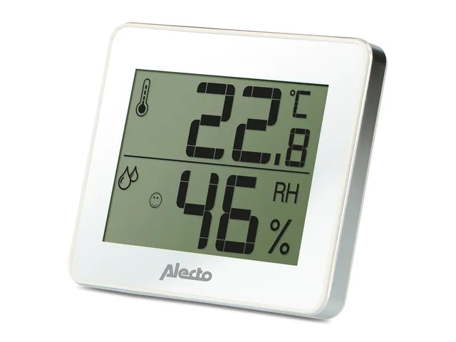 Thermometer hygrometer Alecto WS-55 wit - zilver