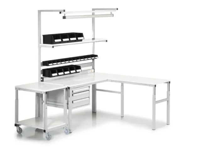 Table de rallonge ESD HxlXP 650-900x1000x500mm montage en coin