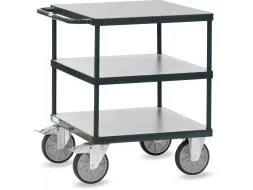 Tafelwagen 2417-7016 600kg 700x700mm 3 etages hout RAL7016