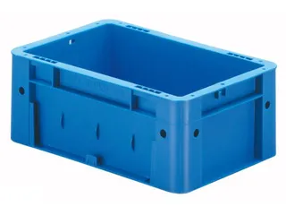 Euronorm Stapelkrat 120x300x200mm 4.1l Wanden/Bodem Gesloten Blauw - 1