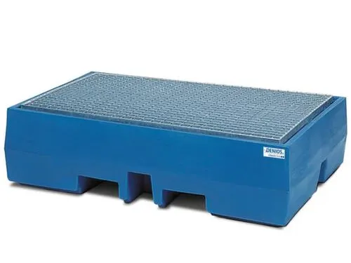 PE-opvangbak,v. 2x200l vat/kleinemballage,opvangvol. 270l
