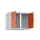 opzetkast,v. locker voor scheiding van kleding,2vak.,vak B 300mm