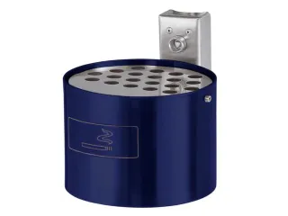 Asbak 4 Liter HxØ 135x200mm Wandmontage Rond Blauw - 1