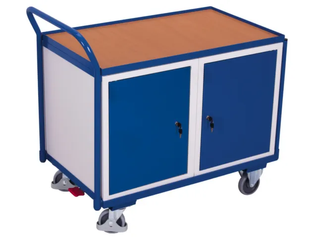Etabli mobile charge 250kg avec 2 armoires Ral 5010
