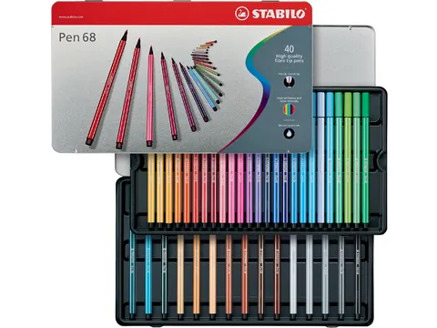 Viltstift Stabilo 6840-6 blik à 40 kleuren