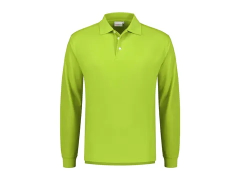 Poloshirt Matt Lime Lange Mouwen Maat 3EL