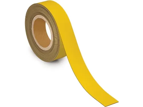 Magnetisch Etiketband Beschrijf- En Wisbaar Geel