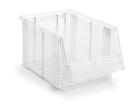 Transparante Zichtbakken Hxbxd 156x186x300mm Polystyreen Grijpopening