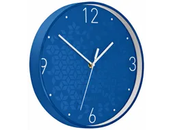 Wandklok Leitz WOW Ø29cm blauw cijferaanduiding