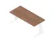 bureau,HxBxD 730x1800x800mm,blad canaletto-hout,C-voet wit