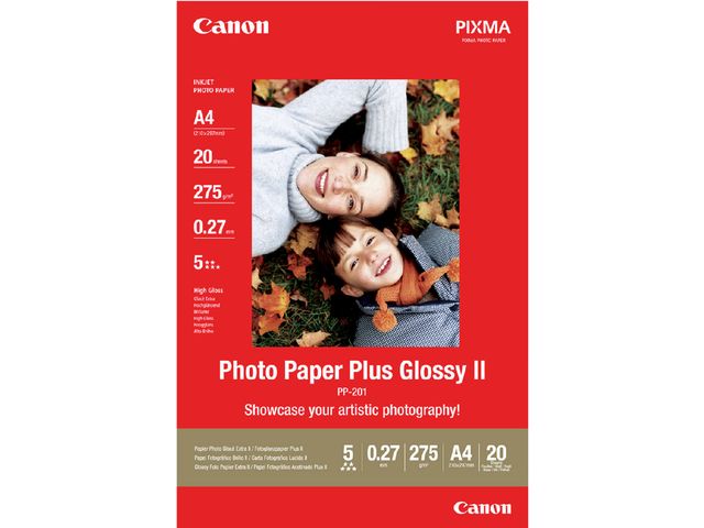 Inkjetpapier Canon PP-201 A4 260 gram glans 20vel | Papierwaren.nl