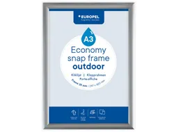 Europel Kliklijst Economy Outdoor A3 Zilver 25 mm waterdicht