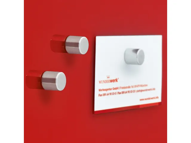 Magneten Sigel voor glasbord set 10stuks zilverkleurig C5 sterk rond 1