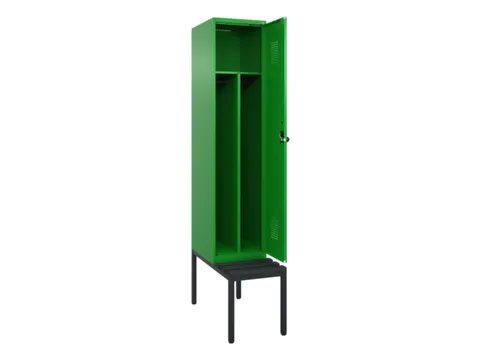 locker met bank,voor scheiding van kleding,HxBxD 2120x400x815mm,1vak