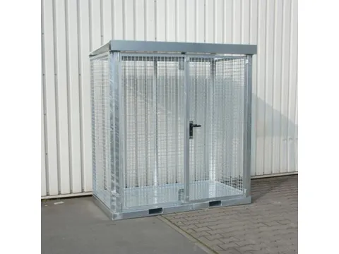 gasflessendepot,v. 32xØ 230mm fles,HxBxD 2260x2115x1155mm,m. deksel