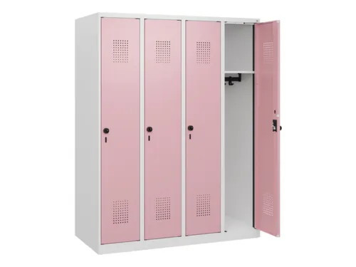 schoollocker,HxBxD 1530x1200x500mm,4vak,vak B 300mm,draaigrendel