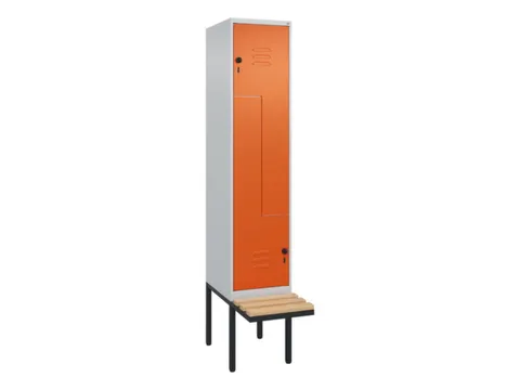 Z-garderobekast,HxBxD 2120x400x815mm,2vak,vak B 400mm,draaigrendel