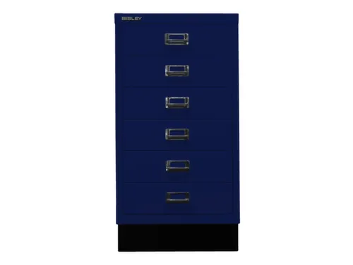 kantoor-ladekast HxBxD 670x349x432mm 6 laden romp oxfordblauw staal