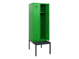 locker met bank,HxBxD 1950x600x815mm,2vak,vak B 300mm,cilinderslot
