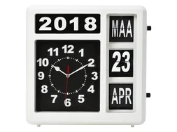 Wandklok Perel analoog 310x310mm nederlandse versie wit