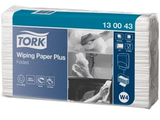 Tork 130043 Poetspapier Advanced 420 Wit Gevouwen 2-Laags - 1