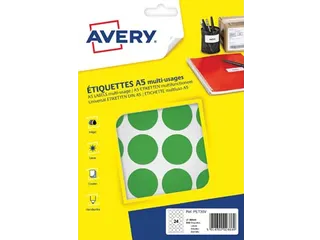 Avery PET30V ronde markeringsetiketten diameter 30mm groen - 2