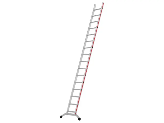 ladder,eenzijdig,16,verstevigde treden,balk L 4,22m,aluminium