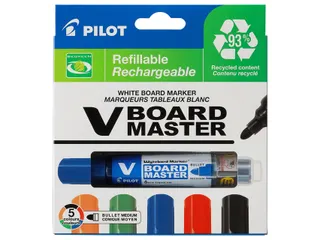 Whiteboardmarker Pilot V-Board Master Begreen Rond Medium Punt 5 stuks - 4