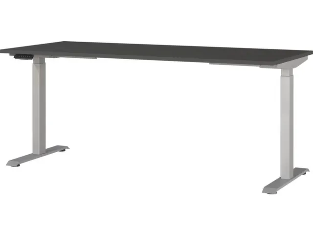 Elektrisch ihv bureau,HxBxD 720-1200x1800x800mm,blad grafiet