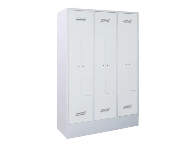 Z-garderobekast,HxBxD 1850x1200x500mm,RAL7035,front RAL5012