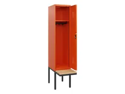 locker met bank,HxBxD 1950x400x815mm,1vak,vak B 400mm,cilinderslot