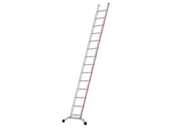 échelle d'appui à un côté 14marches renforcées lisse L 3 72m alu