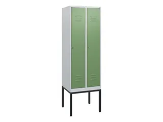 locker,HxBxD 1950x600x500mm,2vak,vak B 300mm,cil.-slot,voetonderstel - 1