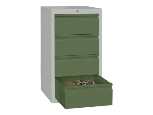 ladekast HxBxD 900x500x500mm 4laden slot RAL7035 front RAL6011