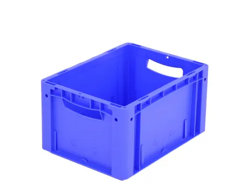 Euronorm Stapelkrat Pp 220x400x300mm Wand/bodem Gesloten Blauw 21l