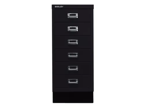 kantoor-ladekast HxBxD 670x279x380mm 6 laden romp + front zwart