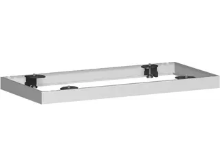 sokkel,v. roldeurkast,HxB 50x800mm,metaal,zilverkleurig - 1