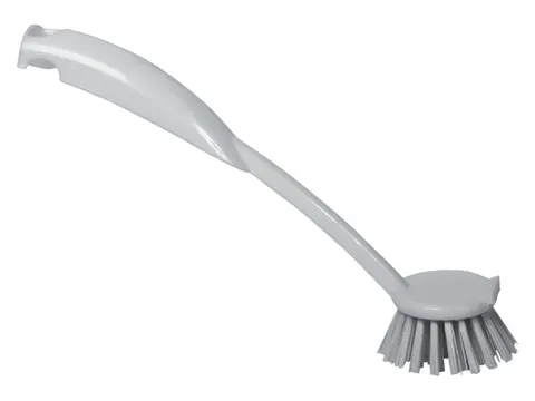 Afwasborstel Cleaninq basis plastic met ronde kop wit