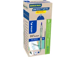 Balpen Pilot B2P Ecoball Begreen 1.6mm Extra Breed Blauw 10 stuks
